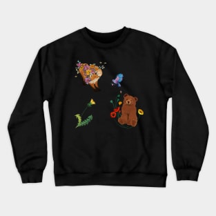 Baby bear and the fox Crewneck Sweatshirt